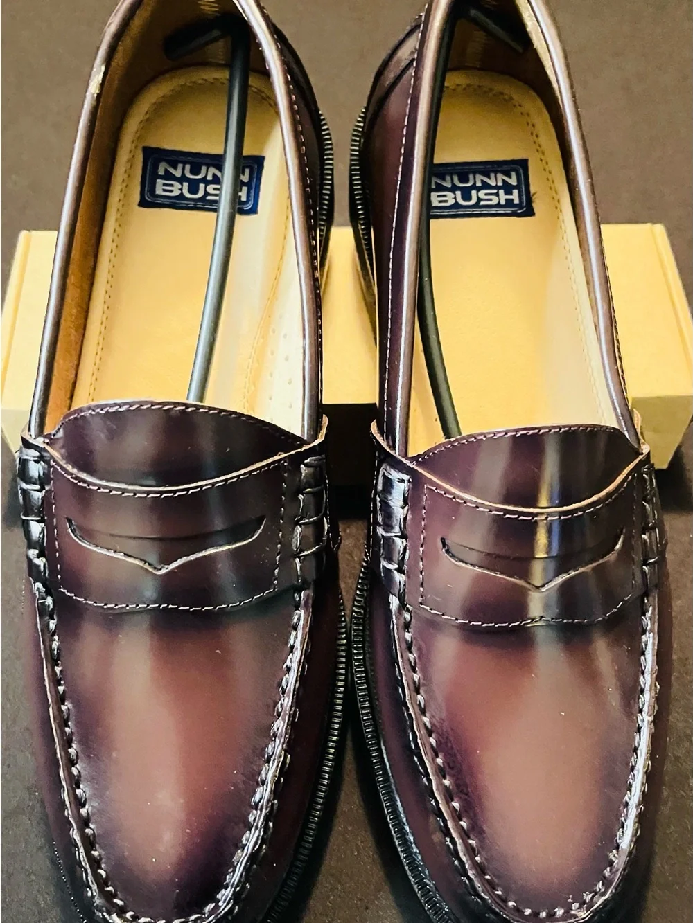 Nunn Bush polished oxblood